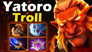 Яторо на Тролле - это керри с Самым Высоким Винрейтом - Yatoro Troll Warlord 7.35 DOTA 2