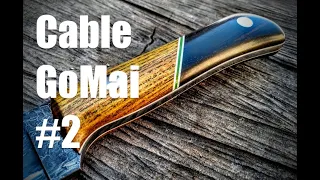 Forging A Cable Damascus Go-Mai Knife, Making The Handle From Multi-Piece, Knifemaking