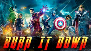 Marvel's The Avengers Movie Song | Linkin Park - Burn It Down | FLAMES