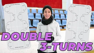 Figure Skating | Learning The Double 3-Turn Pattern (Moves In The Field)