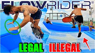 FLOWRIDER TRICKS - 14 Ways To Enter (ALL LEVELS) - Royal Caribbean