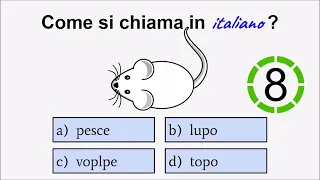 Easy Italian Vocabulary Quiz #11 - level A1 - Can You pass this quiz?