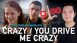 Crazy / You Drive Me Crazy (Jake Part Only - Karaoke) - Glee Version