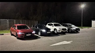 БИТВА АТМО! OPEL ASTRA 1.8 vs MITSUBISHI LANCER 2.0 vs SOLARIS 1.6 vs KIA CERATO 2.0, ГОНКА