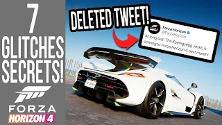 Forza Horizon 4 - 7 Secrets, Glitches & Easter Eggs! KOENIGSEGG JESKO Accidentally Revealed?