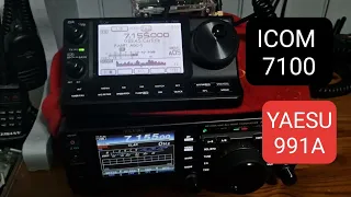 ICOM IC-7100 with YAESU FT-991A