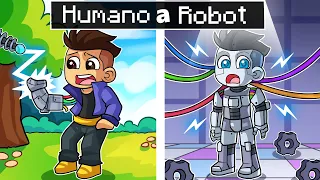 MINECRAFT pero ME CONVIERTO en UN ROBOT 🤖😱 HARDY y TROLERO