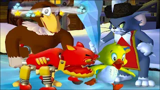 Tom and Jerry in War of the Whiskers HD Duckling Vs Robot Cat Vs Eagle Vs Tom (Master Difficulty)