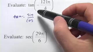 Find Exact Values of Trig Functions