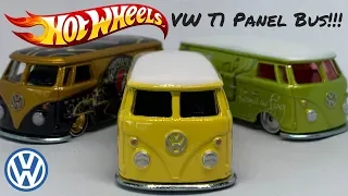 Lets open three HOT WHEELS Volkswagen T1 Panel Bus'!!