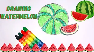 Draw Watermelon/ Рисуем арбуз/ karpuz çiz/dibujar una sandia/desenhar uma melancia/tarvuz chizish