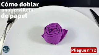 Cómo doblar una servilleta de papel en forma de rosa | Decoración de mesa