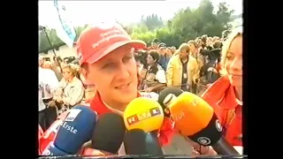 Michael & Ralf Schumacher nach Rennen (Belgien 2000)