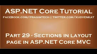 Sections in layout page in ASP NET Core MVC