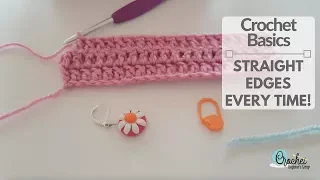 How to Crochet Straight Edges EVERY TIME!! (CC Available)