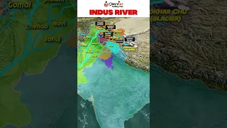 Indus River System and Left & Right bank tributaries #shorts #onlyias