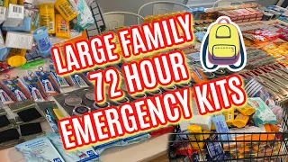 72 HOUR LARGE FAMILY EMERGENCY BACKPACK KITS | Dollar Tree Emergency Prep, Walmart "Bug Out" Bags