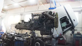 MOTOR OM457 MERCEDES AXOR - Replacing the camshaft with removing the engine