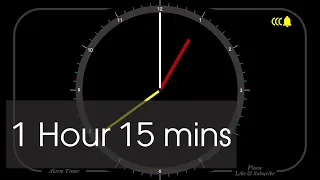 1 Hour 15 Minutes - Analog Clock Timer & Alarm - 1080p - Countdown