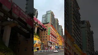 Unbelievable! 🤯🤯 Trains Run Through Residential Building at Liziba Station #china #shorts