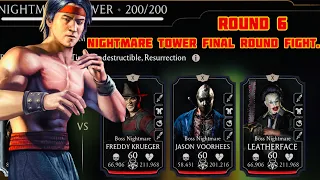 NightMare Tower Bosses Battle 200 Fights + Rewards, Round 6 | MK Mobile