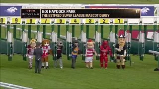 Mascot Race for Rugby at the Races day