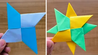 2 Origami Paper Ninja Star | How to make paper ninja star - (Origami Shuriken)