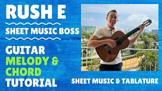 How to play Rush E by Sheet Music Boss on Guitar - Chord & Melody Tutorial with Tablature