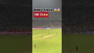 Rinku Singh 110M Six 😱😱 #rinkusingh #iplsix #kkr #ipl #ipl2023