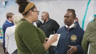 State Superintendent Thurmond tours flood damaged schools in Spring Valley