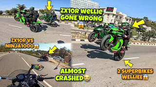 New Zx10Rr ke sath RACE😱 SUNDAY RIDE😱 2 SUPERBIKES Welliees😱    Training biceps workout💓