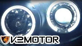 K2 MOTOR INSTALLATION VIDEO: HALO LED PROJECTOR HEADLIGHTS WIRING INSTALLATION