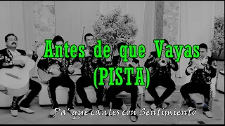 Antes de que te vayas (Mariachi) PISTA ORIGINAL