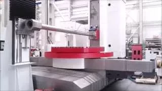 Line Boring utilizing FERMAT Horizontal Boring Mill with Cross Type Rotary Table and Special Column