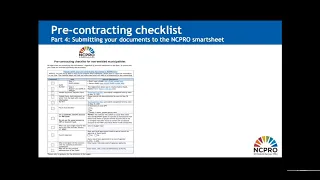 PROtalk:  Pre-Contracting for Non-Entitled Municipalities PART 4