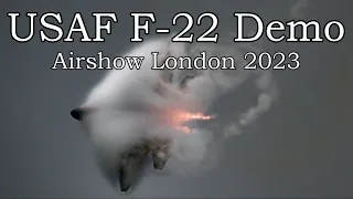 USAF F-22 Demo Team in 4K - Airshow London - 2023-09-08.