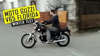 Moto Guzzi V65 Florida Short winter test ride for building a scrambler