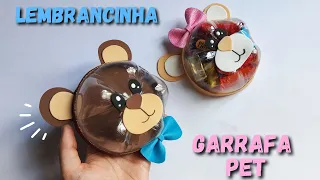 COMO FAZER UMA LEMBRANCINHA COM GARRAFA PET- PORTA DOCES