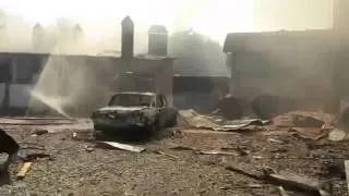 Славянск, разрушения после артобстрела 08.06.2014