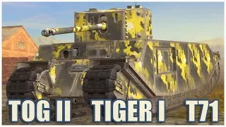 TOG II, Tiger I & T71 • WoT Blitz Gameplay