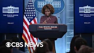 White House briefs press with Speaker Johnson's job suddenly in question | full video