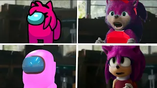 Sonic The Hedgehog Movie Among Us Uh Meow All Designs Compilation (Amy x)