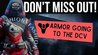 Destiny 2 FASHION! ARMOR GOING AWAY THAT YOU NEED FOR YOUR COLLECTION! (TRANSMOG)