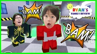 ROBLOX Heroes of Robloxia! Let's Play Family Game Night with Ryan's Family Review