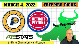 Indiana Pacers vs  Detroit Pistons Prediction 3/4/22 -  Free NBA Picks