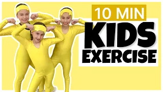 10 Min Exercise For Kids- Easy Home Workout