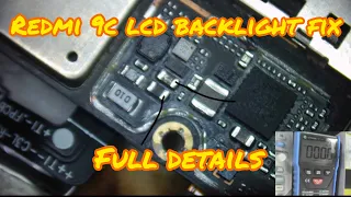 Redmi 9c / 9a lcd backlight problem fix