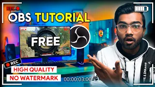 OBS Studio for Free Screen & Gameplay Recording Tutorial for PC (2023) | HINDI