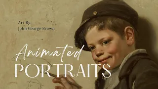 Animated paintings come to life | Art of John George Brown | American Art