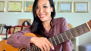 Tremolo (part 2), speed up with a beautiful chord progression, Classical Guitar Tutorial by Thu Le